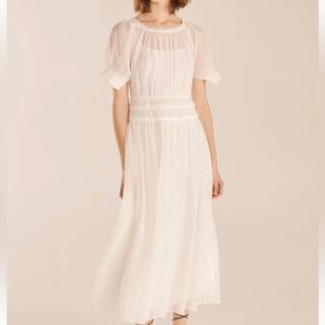 Rebecca Taylor Silk Short Sleeve Pleated Dress size 4